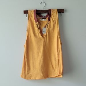 Free People Mustard Tank Top, size Medium | Boho